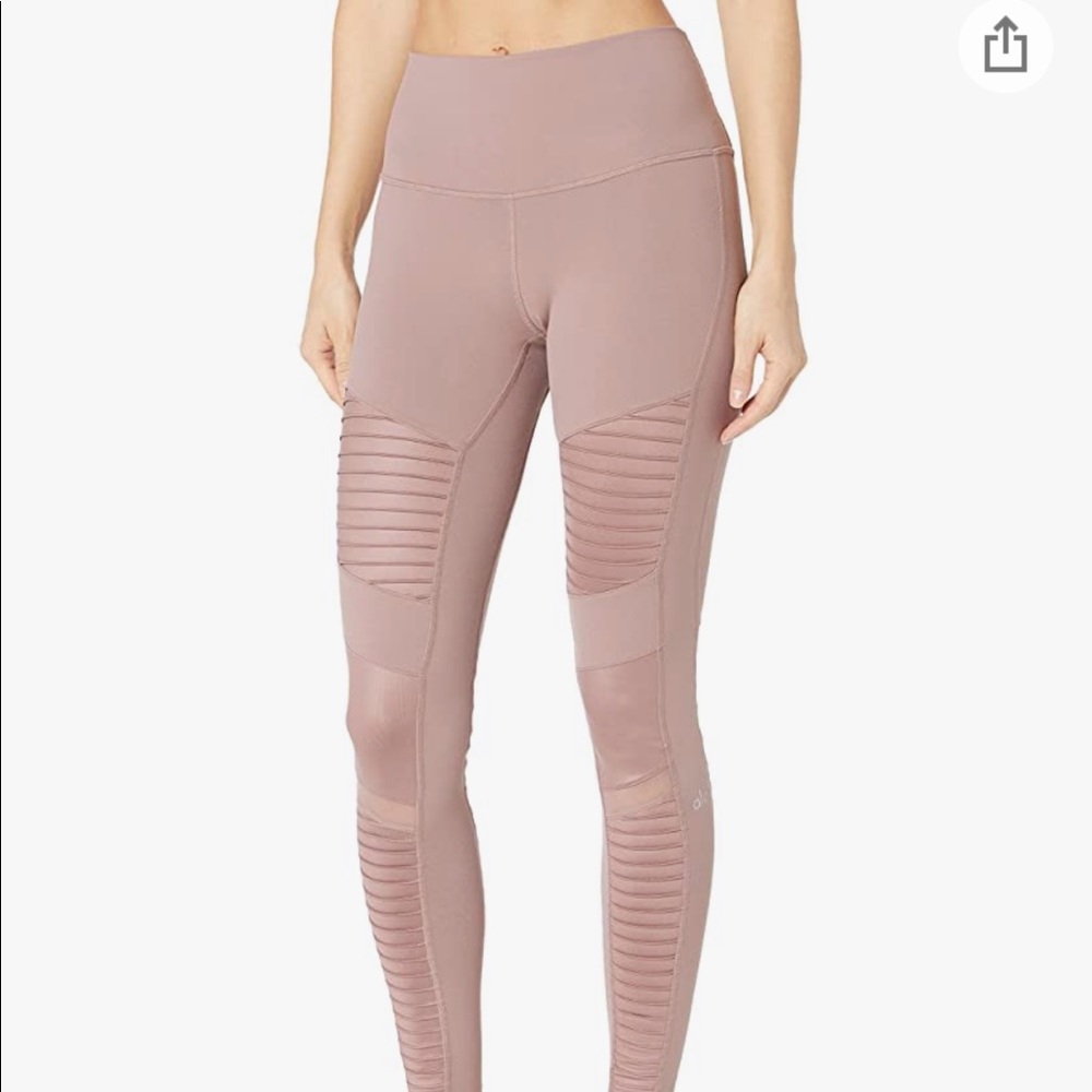 Alo Smoky Quartz High Waist Moto Legging